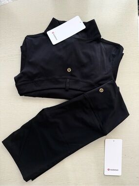 lululemon athletica Black Long Sleeve Bodysuit